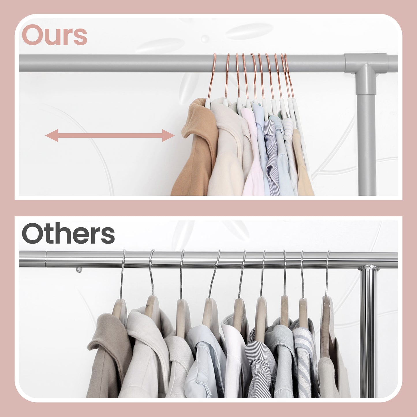 Set of 30 Velvet Hangers with Rose Gold Swivel Hooks, Non-Slip Space Saving Hangers for Shirts and Dresses, Cloud White