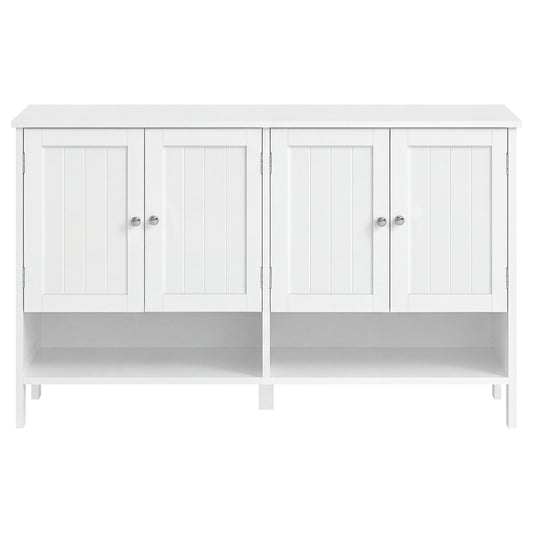 3-Tier Freestanding Shoe Cabinet with Adjustable Shelf, 165 lb Capacity, Modern Entryway Organizer, Cloud White