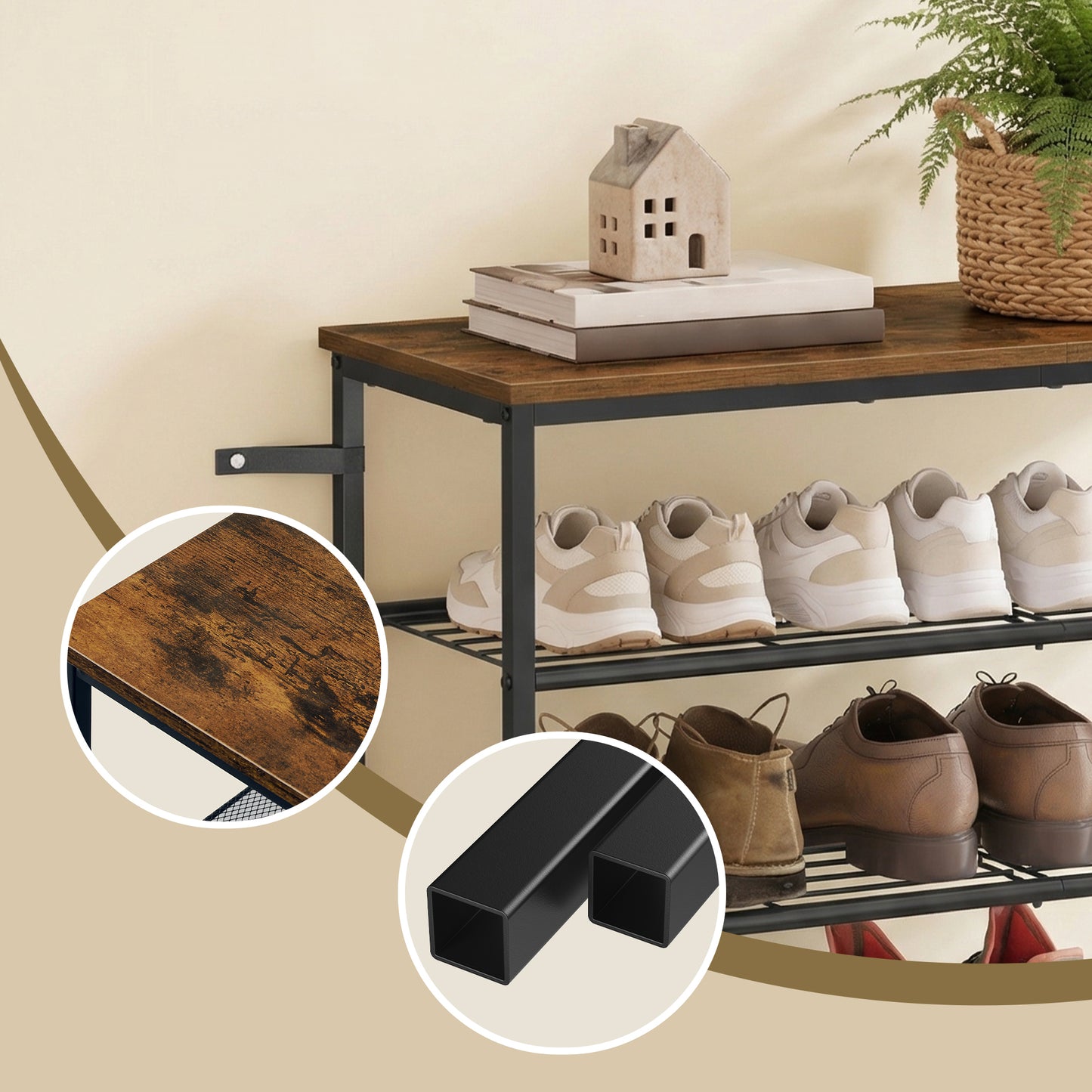 Shoe Rack Four-layer Iron Wire Wtandard Part Whoe Rack