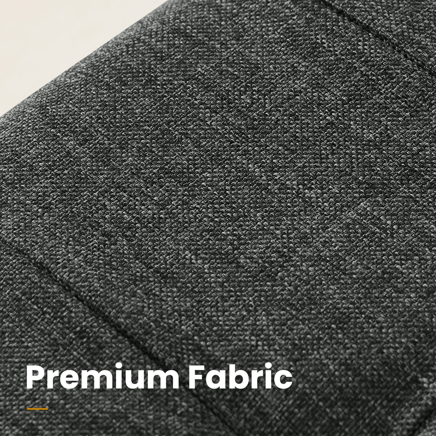 Rectangular Storage Ottoman with Linen-Look Fabric, 11.8 x 15.7 Inch Foot Stool and Small Table for Living Room, Slate Gray