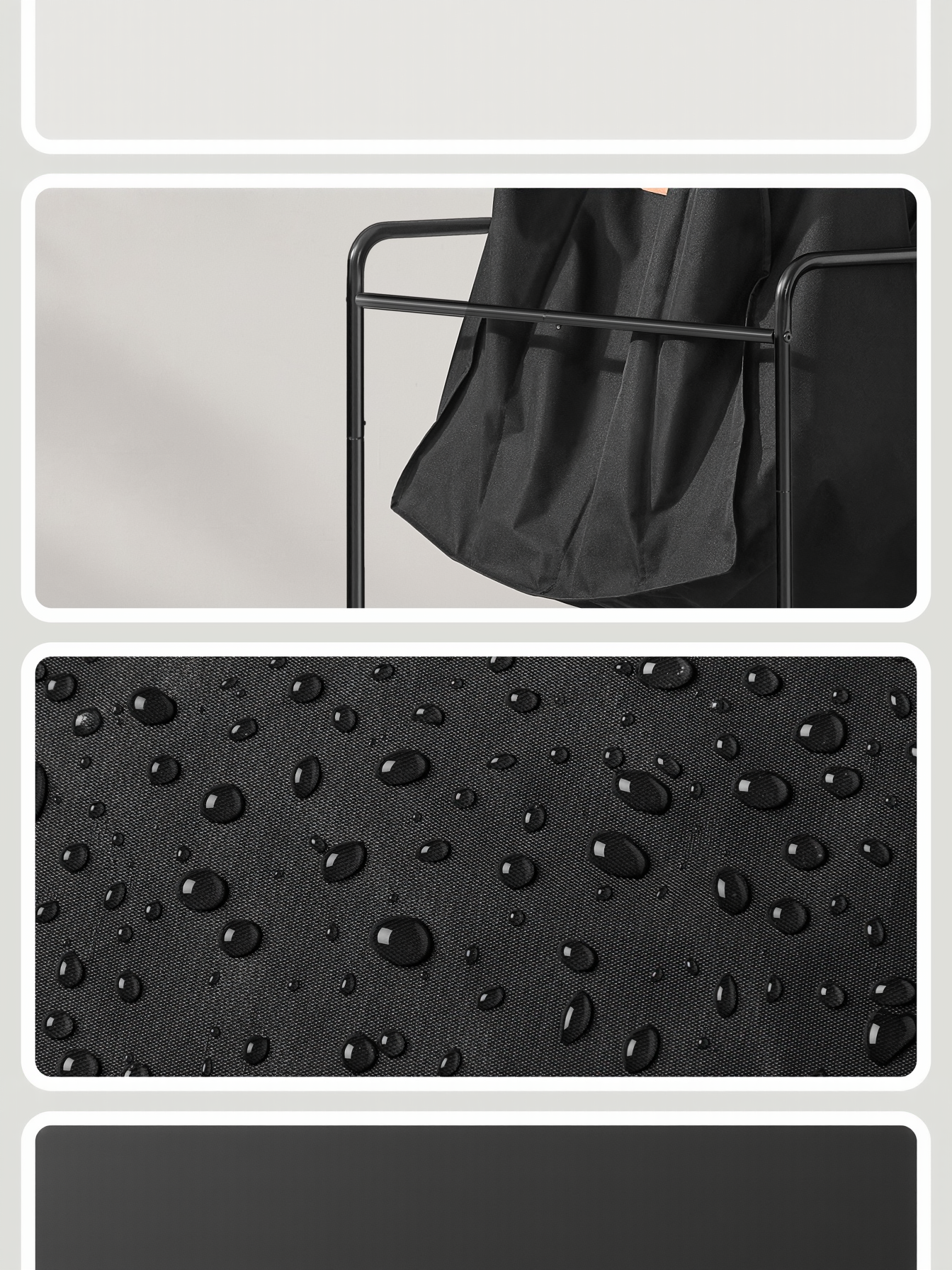 4-Section Laundry Sorter with Wheels, 52.8 Gallon Rolling Hamper with Removable Bags for Laundry Room and Bedroom, Ink Black